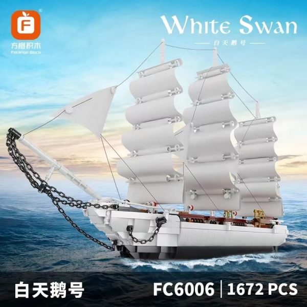 FORANGE FC6006 White Swan Sailboat 9 - MOULD KING