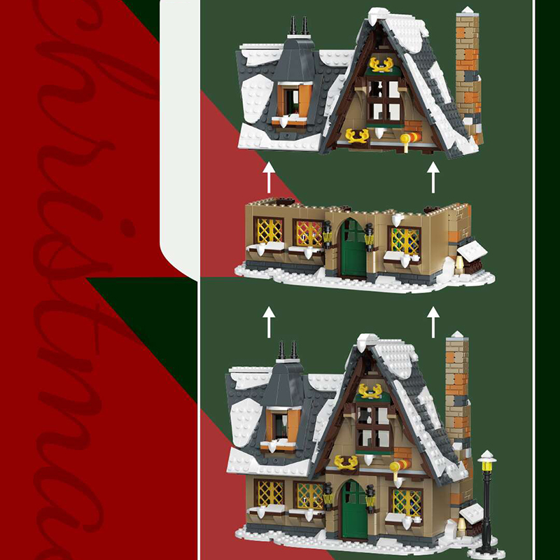 Mould King 16049 Christmas Cottage With 766 Pieces