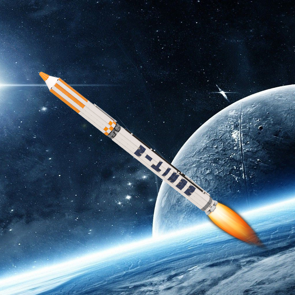 MOC-104466 Zenit – 2 Rocket（1:110 Scale) With 638 Pieces