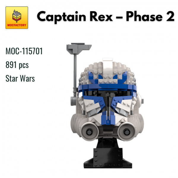 MOC 115701 Star Wars Captain Rex – Phase 2 Helmet Serie MOC FACTORY - MOULD KING