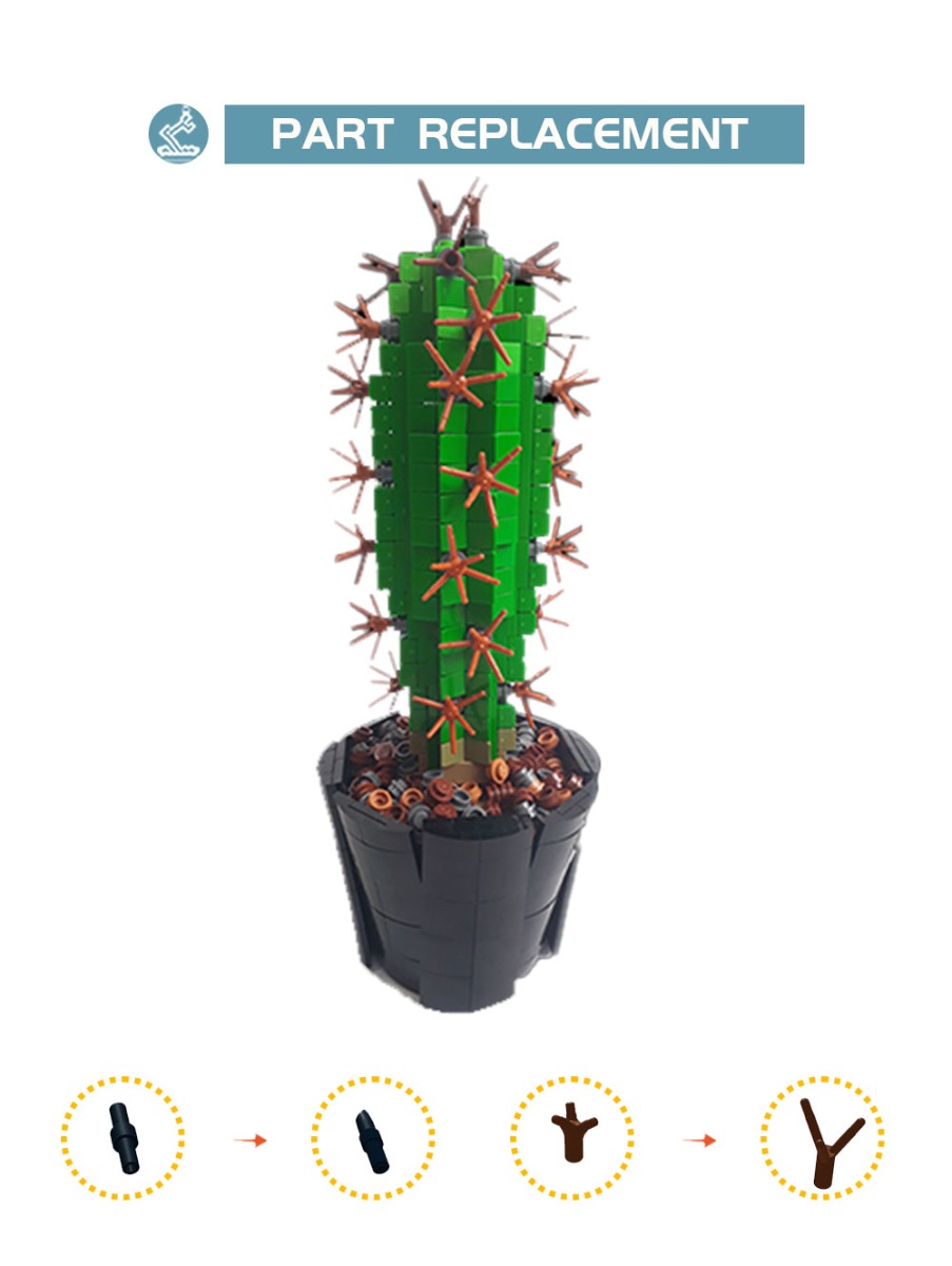 MOC-118883 Mini Saguaro Cactus (Carnegiea Gigantea) With 740 Pieces