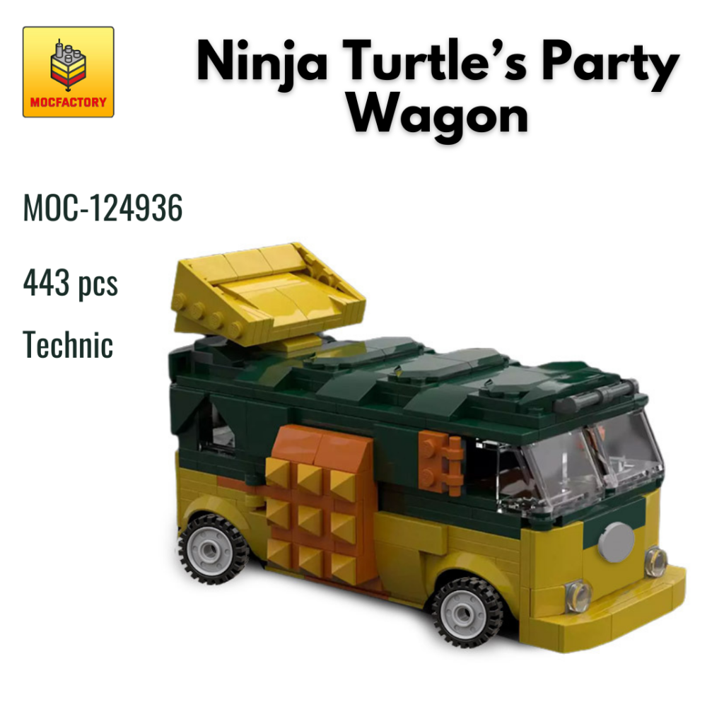 MOC-124936 90s Ninja Turtle’s Party Wagon With 443 Pieces