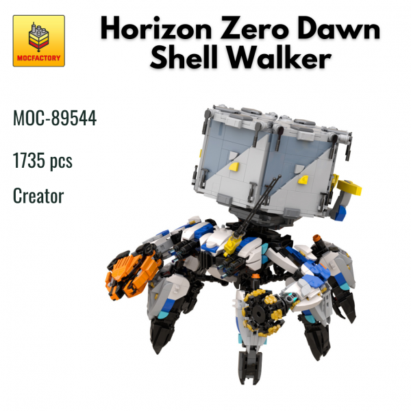 MOC 89544 Creator Horizon Zero Dawn Shell Walker MOC FACTORY - MOULD KING