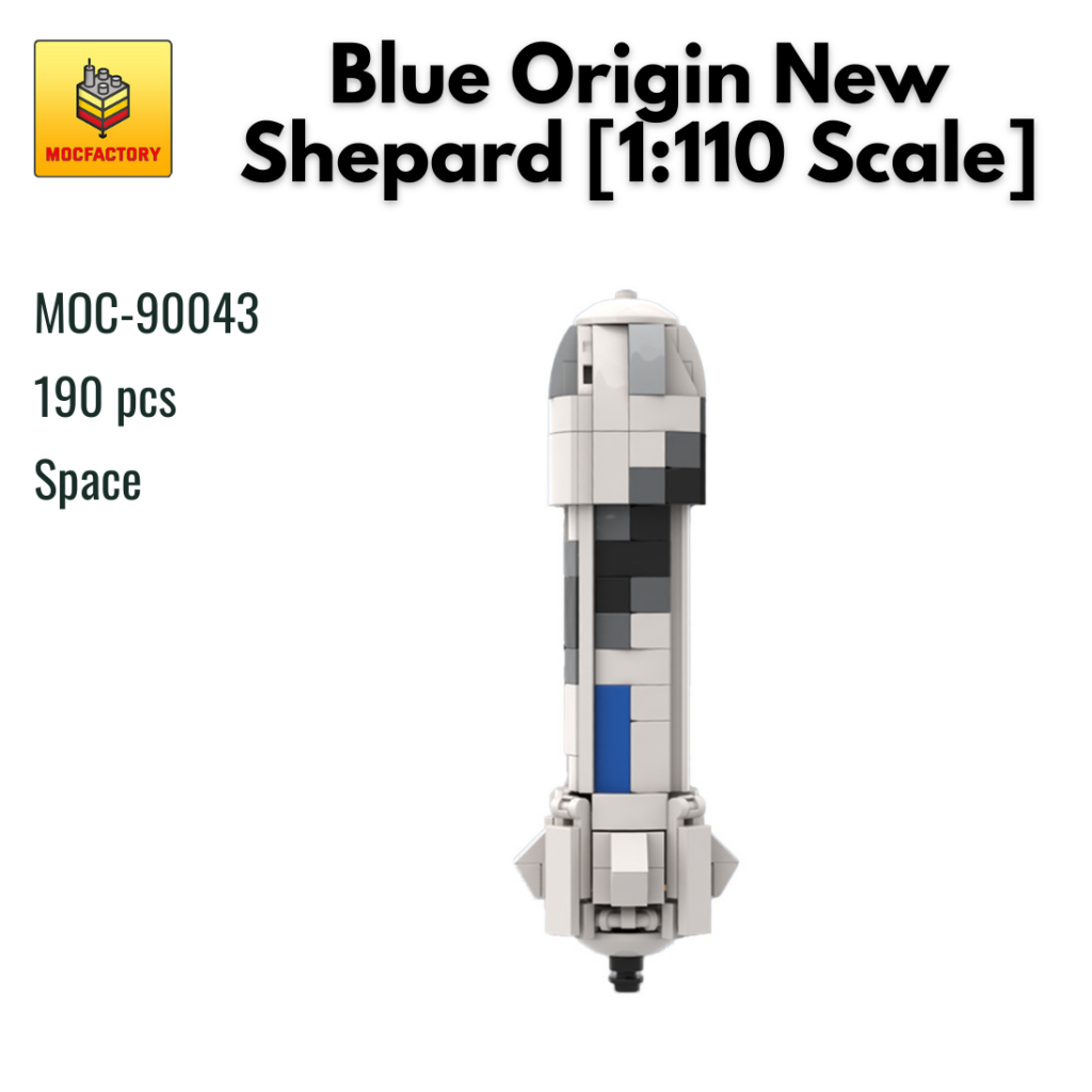 MOC-90043 Blue Origin New Shepard [1:110 Scale] With 190 Pieces
