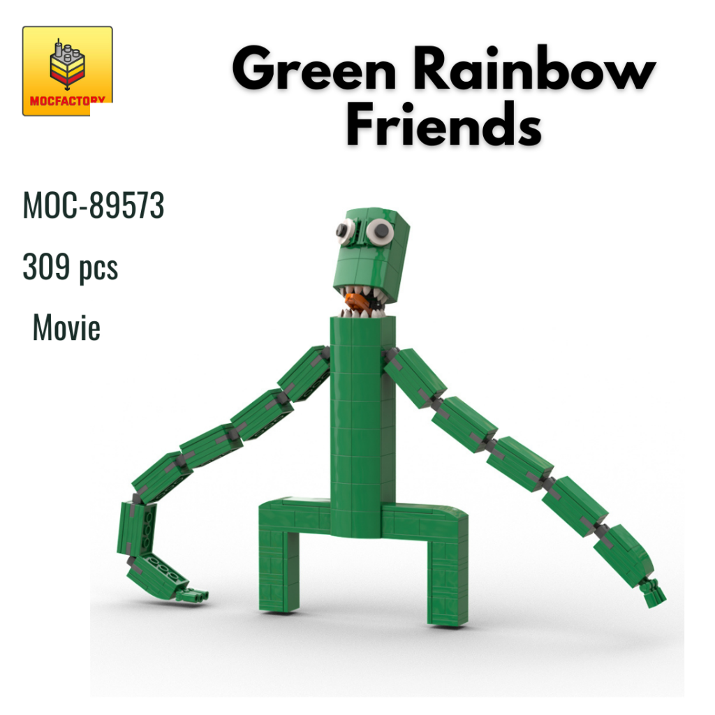 MOC-89573 Green Rainbow Friends With 309 Pieces 