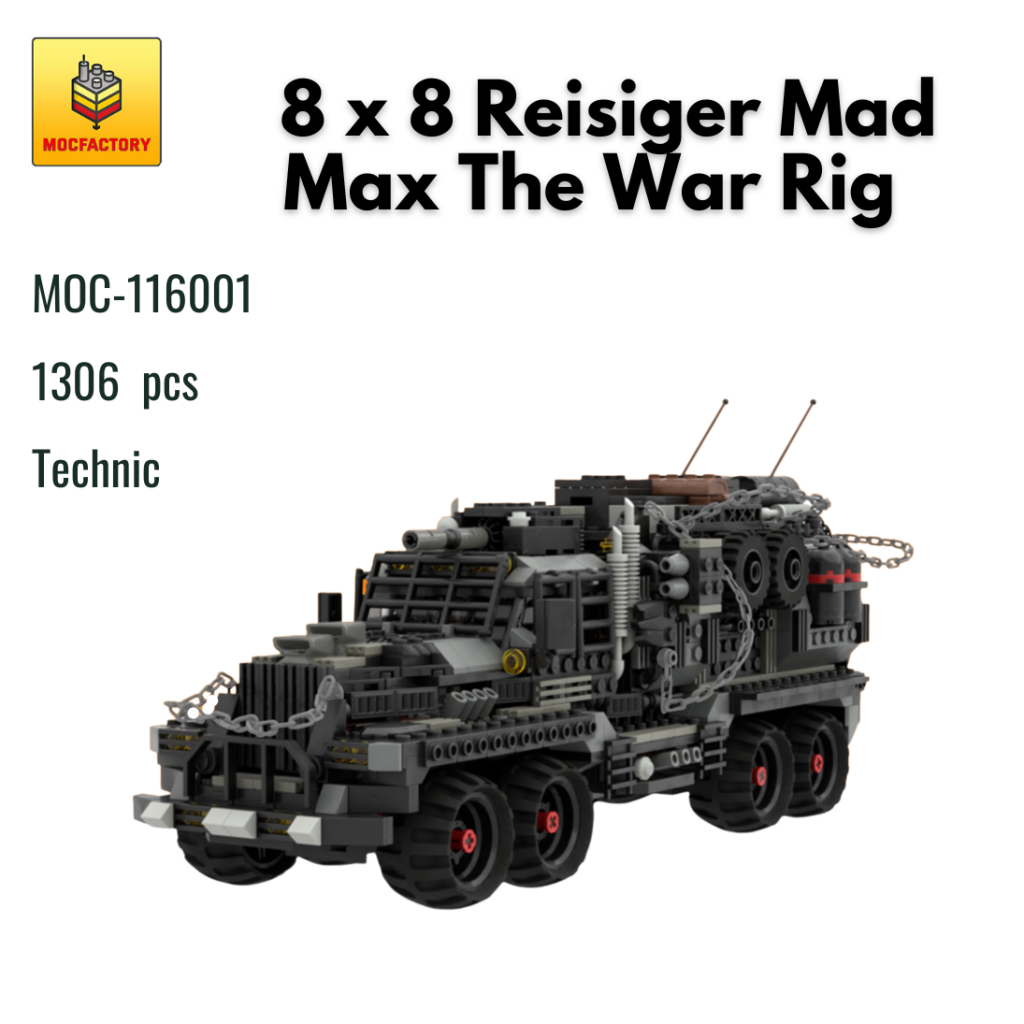  MOC-116001 8 x 8 Reisiger Mad Max The War Rig With 1306 Pieces