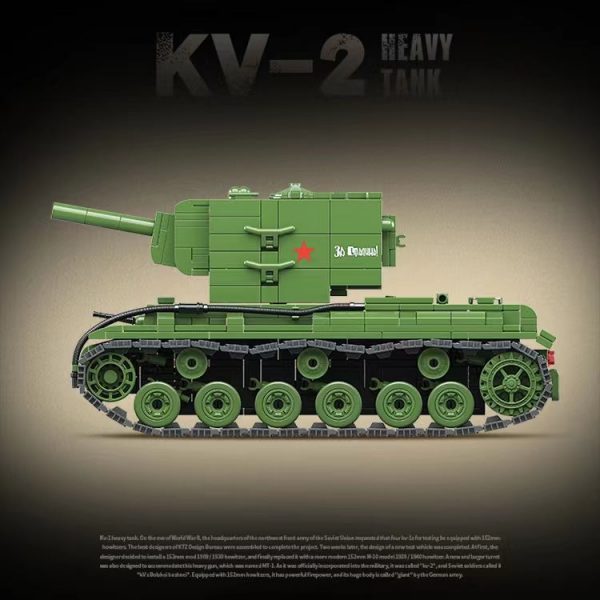 Military Quan Guan 100239 KV 2 Heavy Tank 2 - MOULD KING