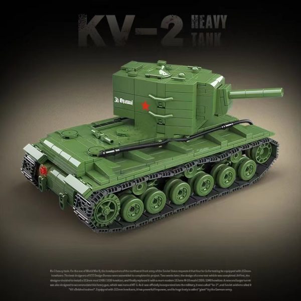 Military Quan Guan 100239 KV 2 Heavy Tank 4 - MOULD KING