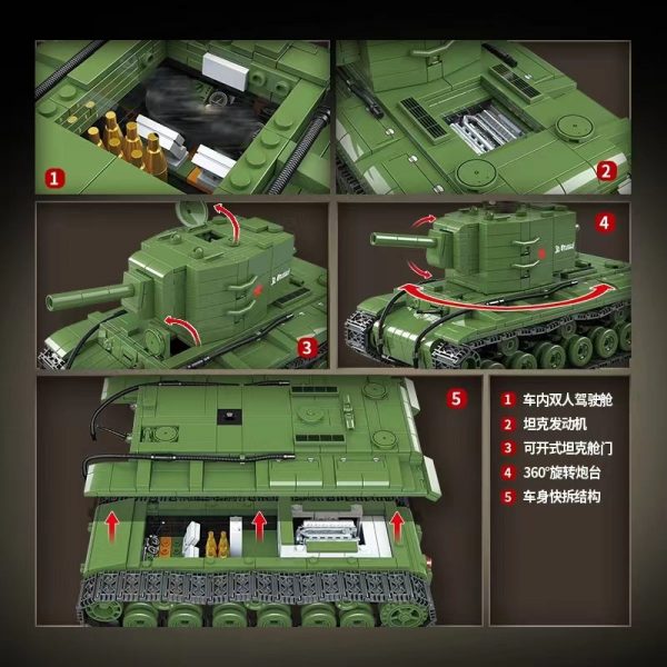 Military Quan Guan 100239 KV 2 Heavy Tank 7 - MOULD KING