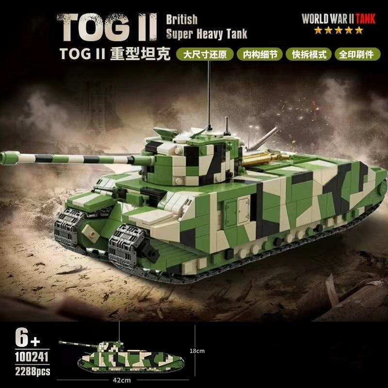 Quan Guan 100241 TOG II British Super Heavy Tank With 2288 Pieces
