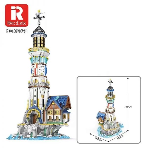 Modular Building Reobrix 66028 Medieval Lighthouse 2 - MOULD KING