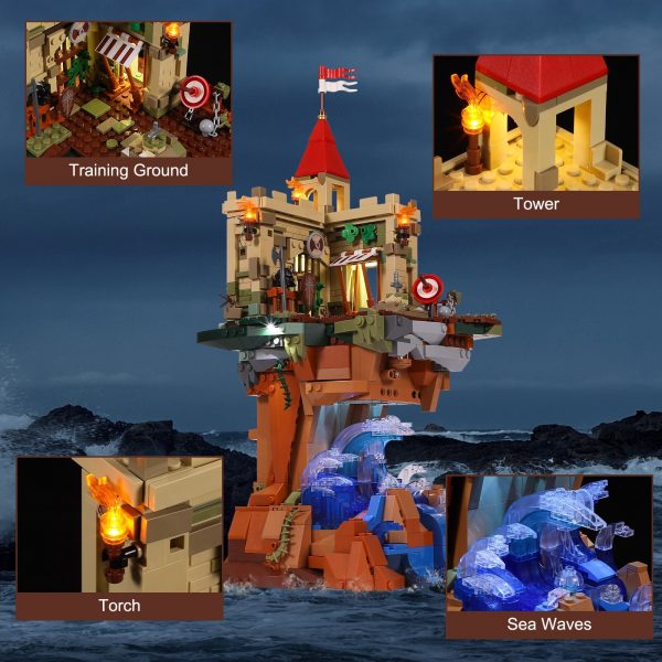 Modular Buildings FUNWHOLE FH9005 Cliff Castle Medieval 5 - MOULD KING