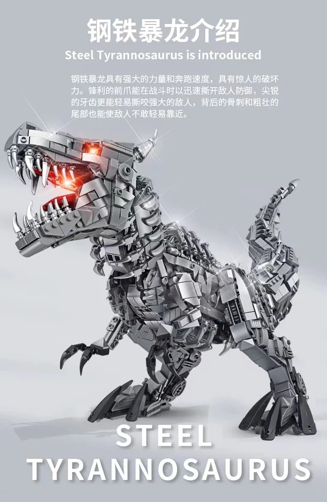 PANLOS 611016 Mechanical Tyrannosaurus With 2065 Pieces