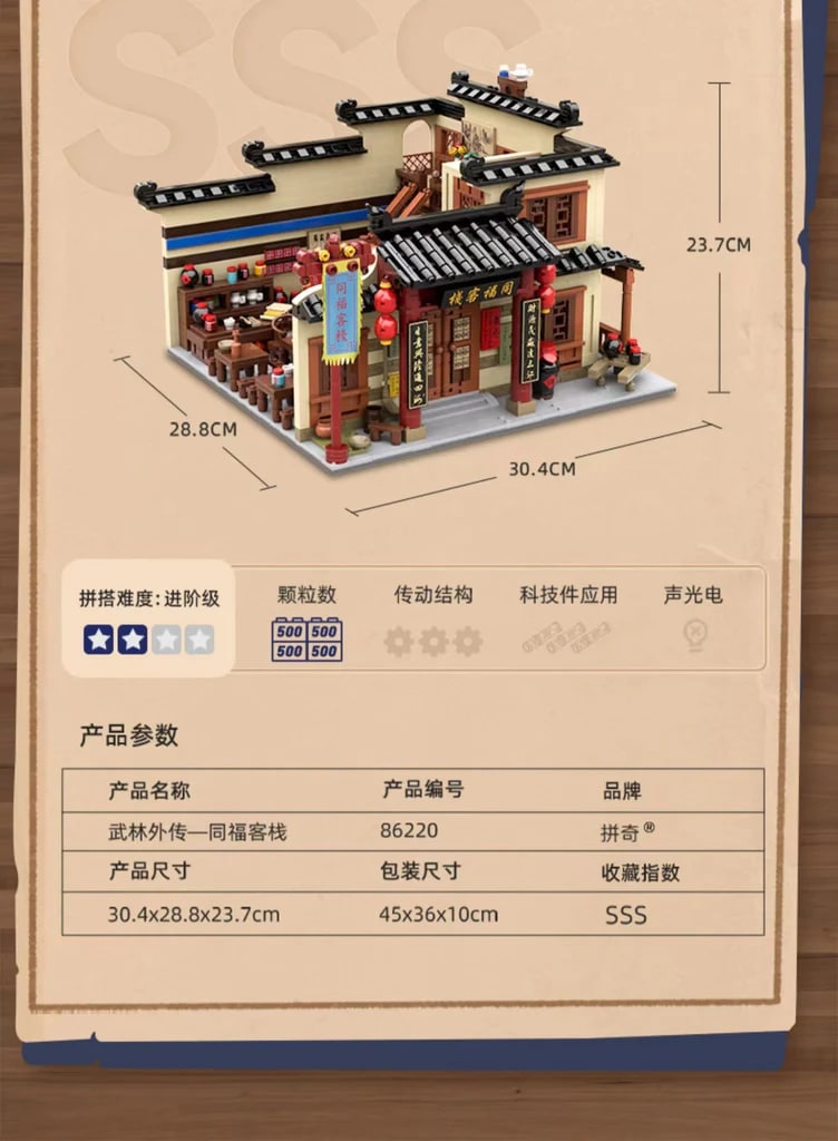 PANTASY 86220 My Own Swordsman Series Tong Fu Inn With 2167 Pieces