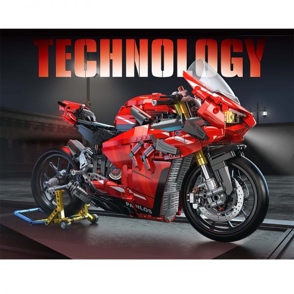 Red Ducati V4S Motorcycle PANLOS 672101 3 - MOULD KING