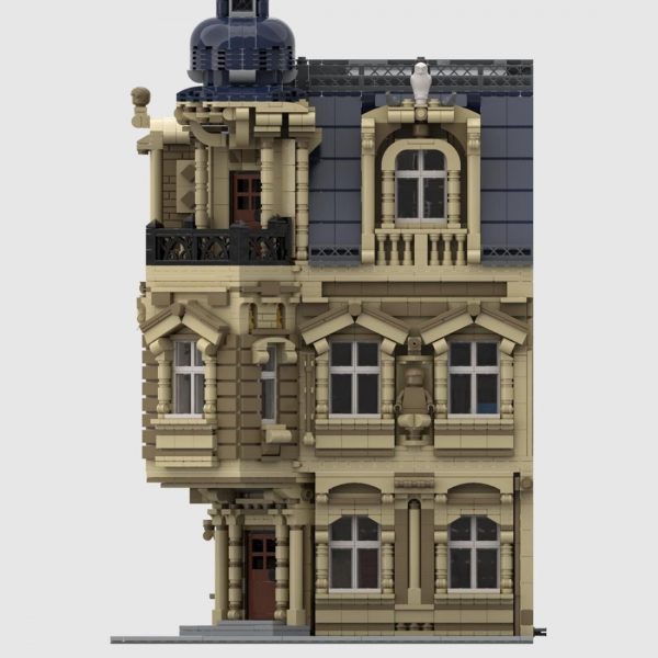 Beaux Arts Modular Building With Interior MOC 100562 3 - MOULD KING