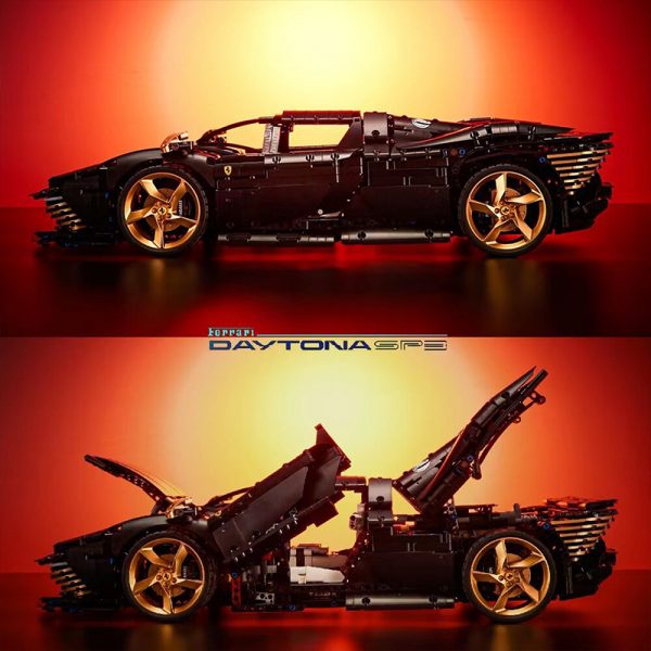 Black Ferrari Daytona SP3 Sports Car MOC T006 2 3 - MOULD KING