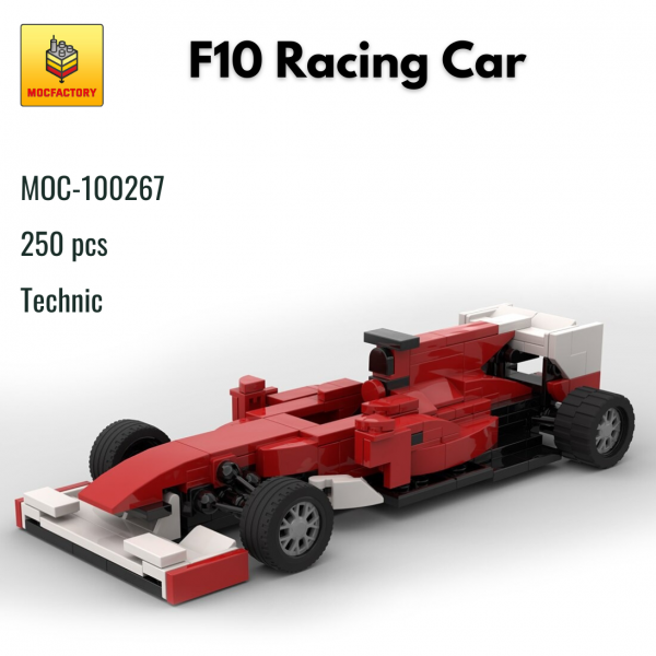 MOC 100267 Technic F10 Racing Car MOC FACTORY - MOULD KING