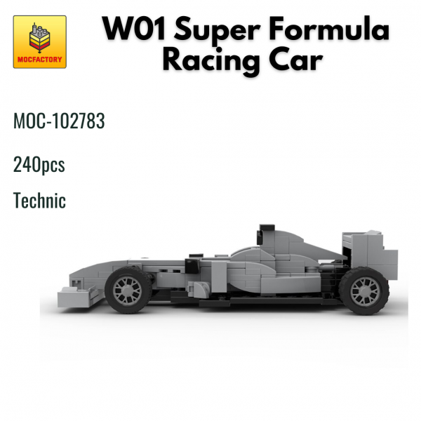 MOC 102783 Technic W01 Super Formula Racing Car MOC FACTORY - MOULD KING