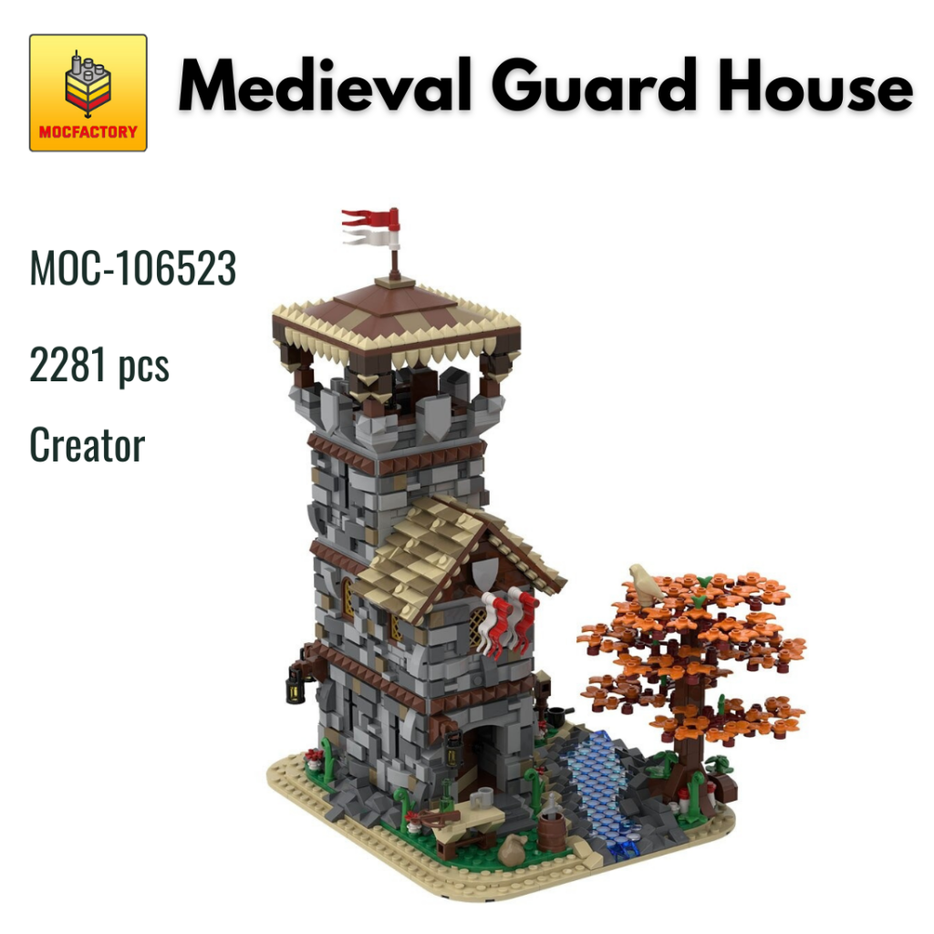 MOC-106523 Medieval Guard House by the River Version 2.0 With 2281 Pieces
