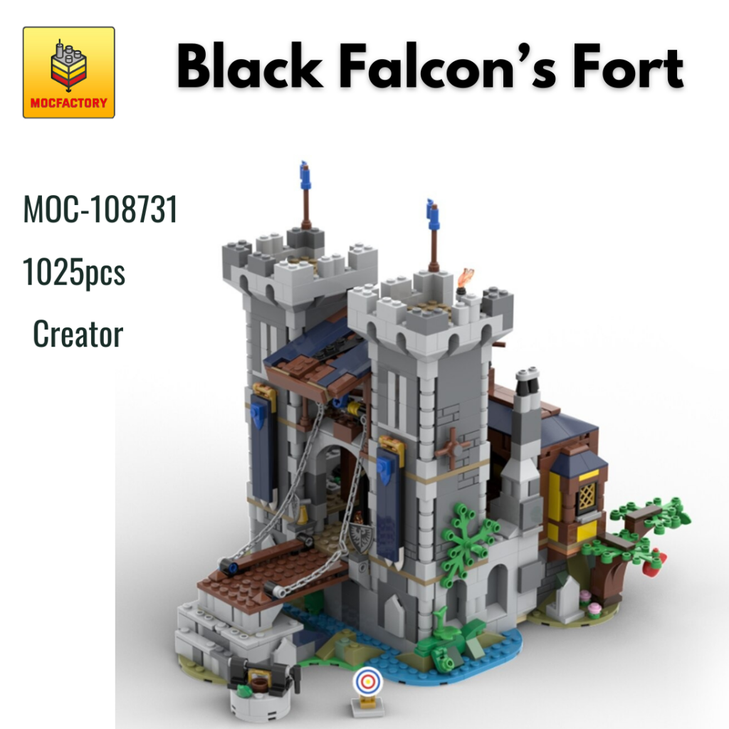 MOC-108731 Black Falcon’s Fort 31120-1 Alt. Build With 1025PCS