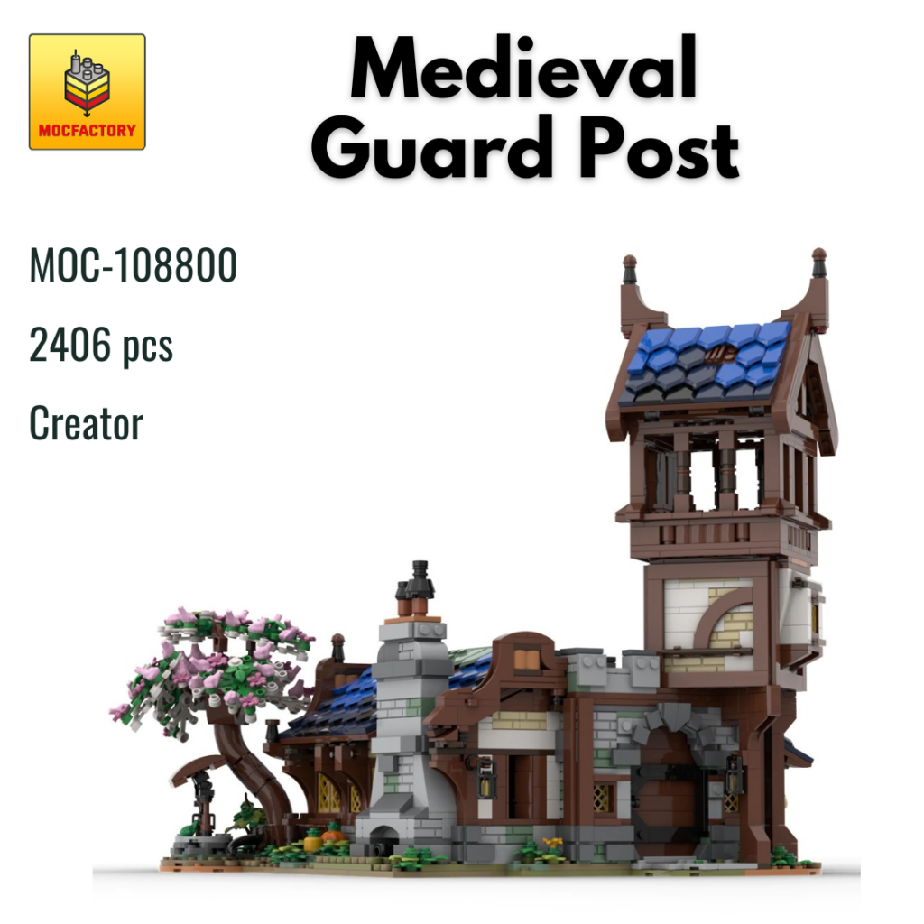 MOC-108800 Medieval Guard Post With 2406 Pieces