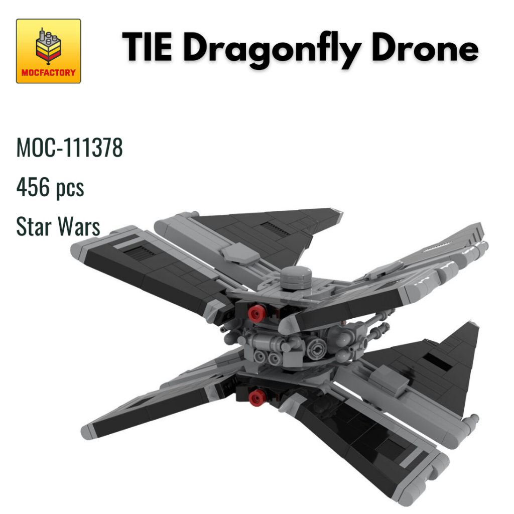 MOC-111378 TIE Dragonfly Drone (TIE/dx) With 456 Pieces