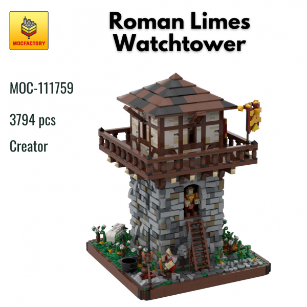MOC 111759 Creator Roman Limes Watchtower MOC FACTORY - MOULD KING