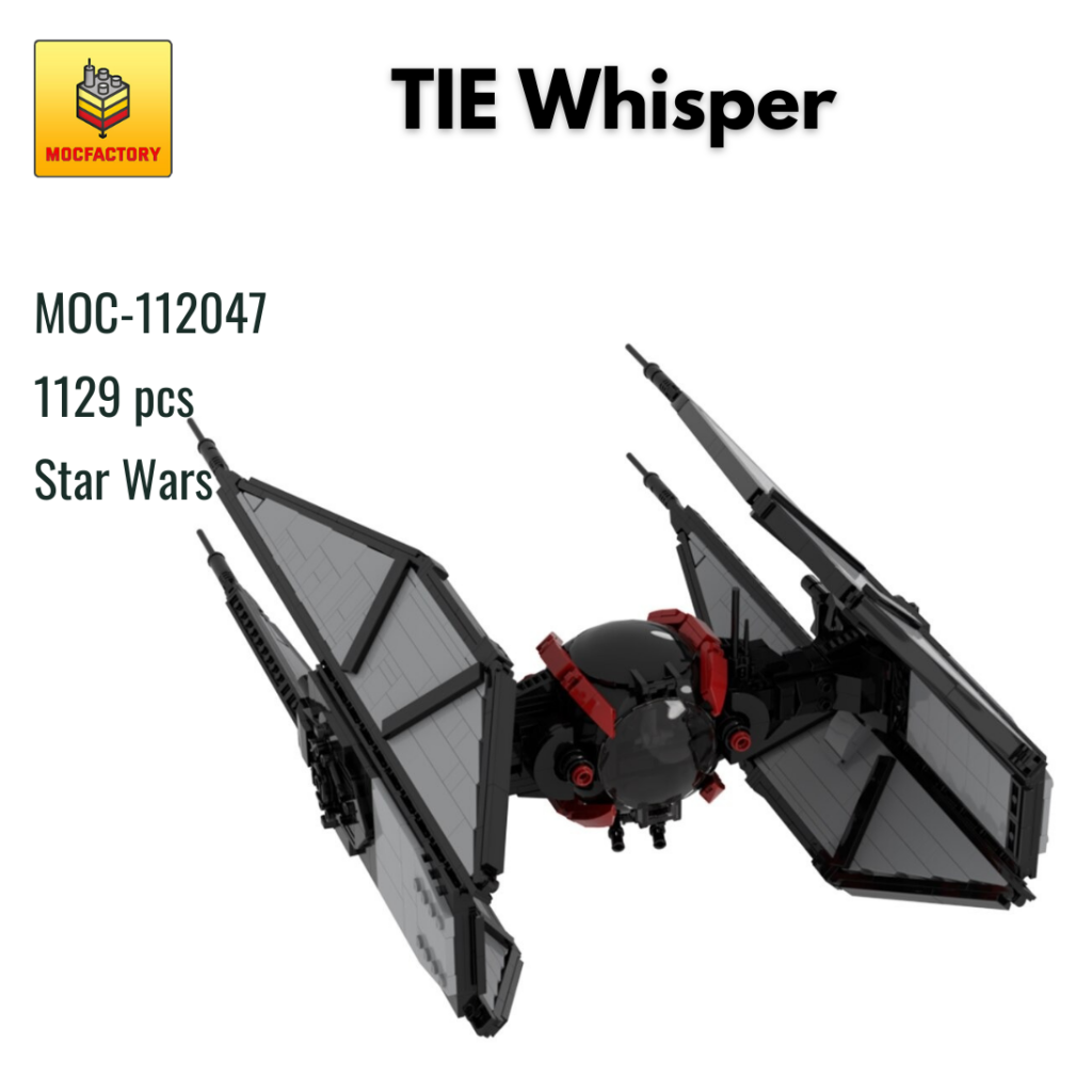 MOC-112047 TIE Whisper (TIE/wi) With 1129 Pieces