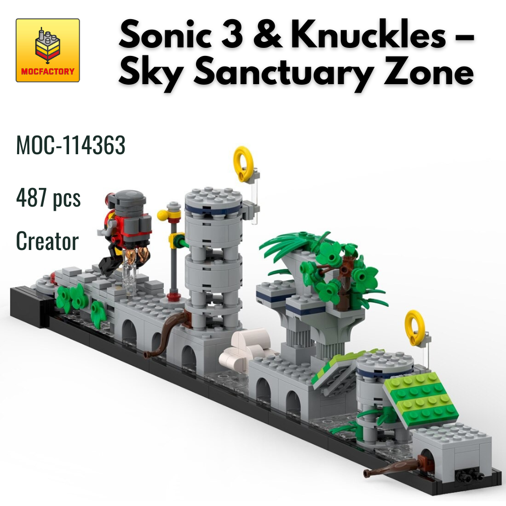 MOC-114363 Sonic 3 & Knuckles – Sky Sanctuary Zone With 487 Pieces
