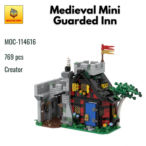 MOC 114616 Creator Medieval Mini Guarded Inn MOC FACTORY - MOULD KING
