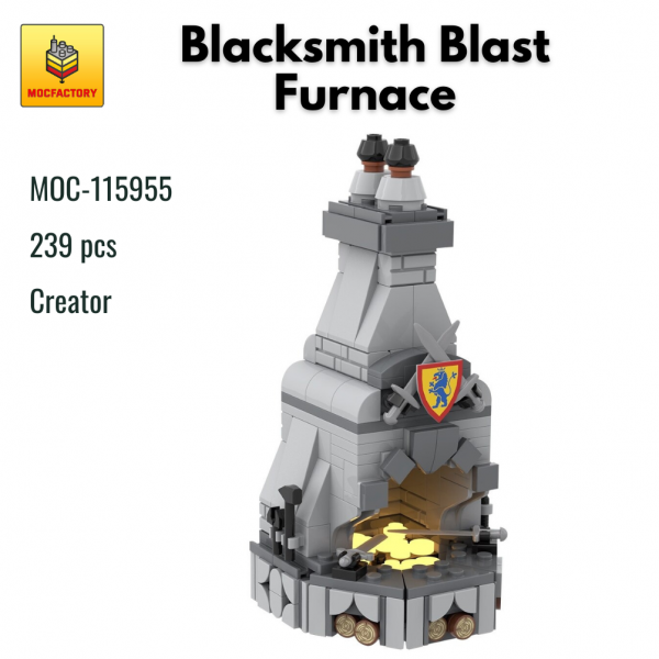 MOC 115955 Creator Blacksmith Blast Furnace MOC FACTORY - MOULD KING