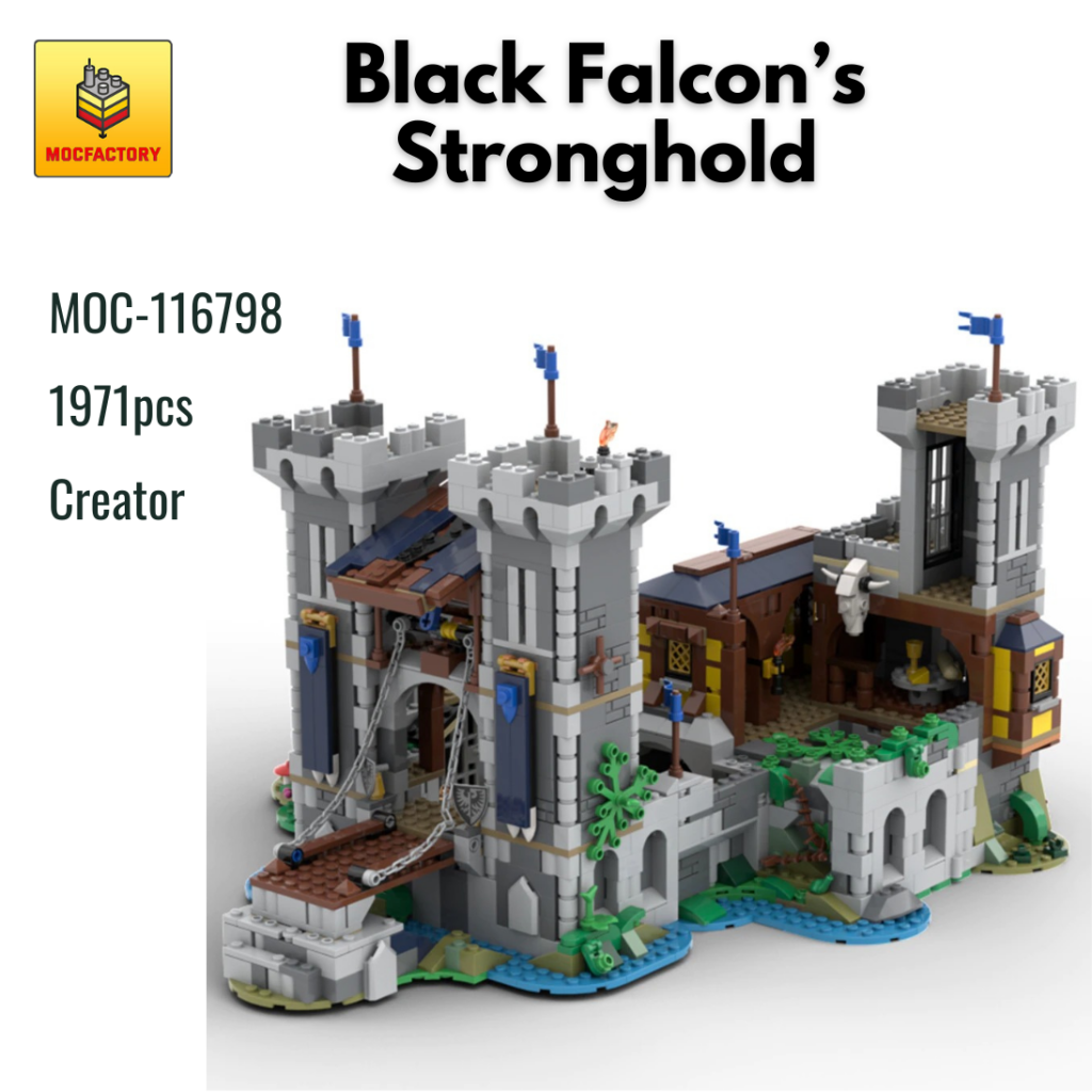 MOC-116798 Black Falcon’s Stronghold (BUNDLE) 31120-1 Alt. Build With 1971PCS