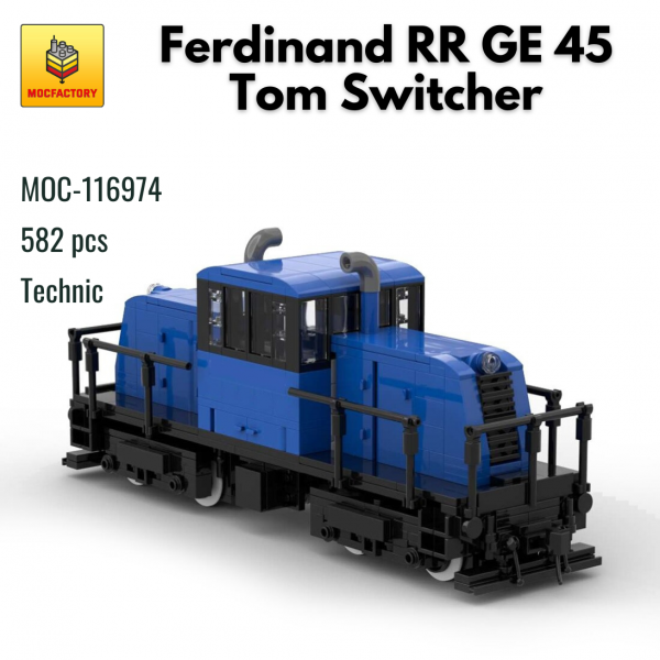 MOC 116974 Technic Ferdinand RR GE 45 Tom Switcher MOC FACTORY - MOULD KING