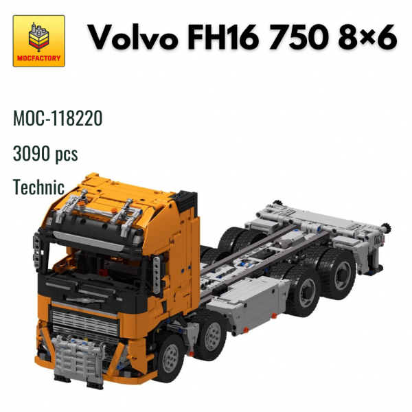 MOC 118220 Technic Volvo FH16 750 8×6 MOC FACTORY - MOULD KING