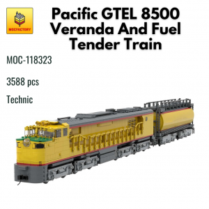 MOC 118323 Technic Pacific GTEL 8500 Veranda And Fuel Tender Train MOC FACTORY Copy - MOULD KING