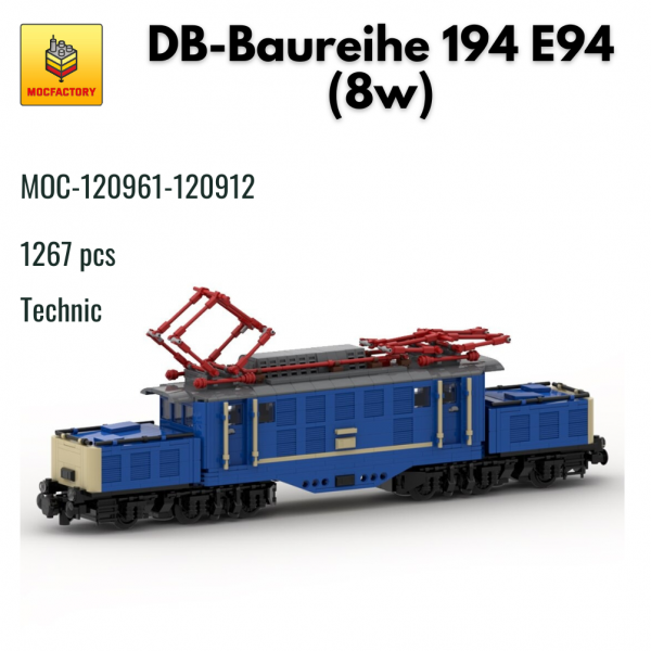 MOC 120961 120912 Technic DB Baureihe 194 E94 8w MOC FACTORY - MOULD KING