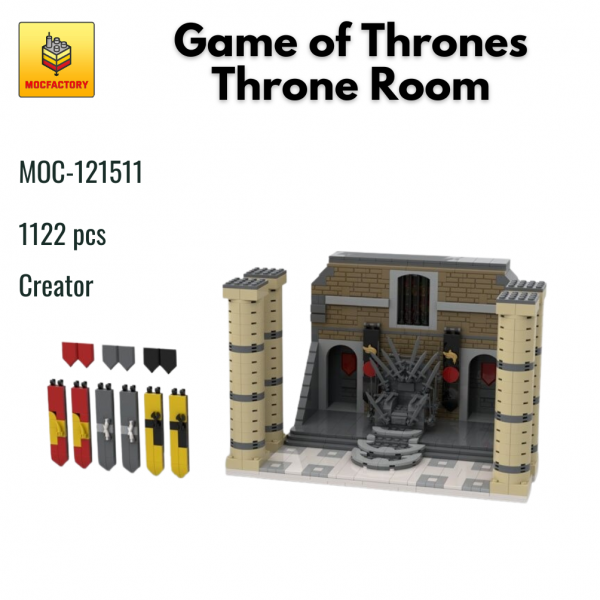MOC 121511 Creator Game of Thrones Throne Room MOC FACTORY - MOULD KING