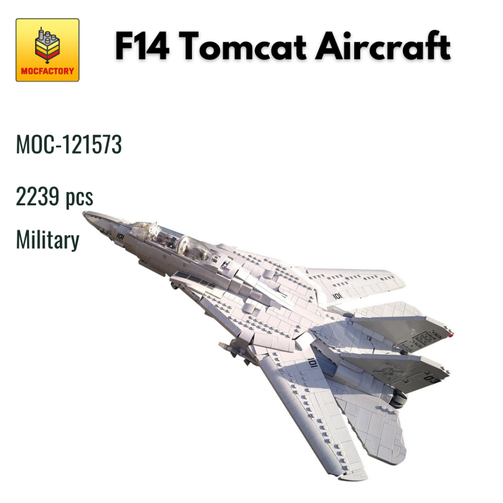 MOC-121573 F14 Tomcat Aircraft With 2239 Pieces