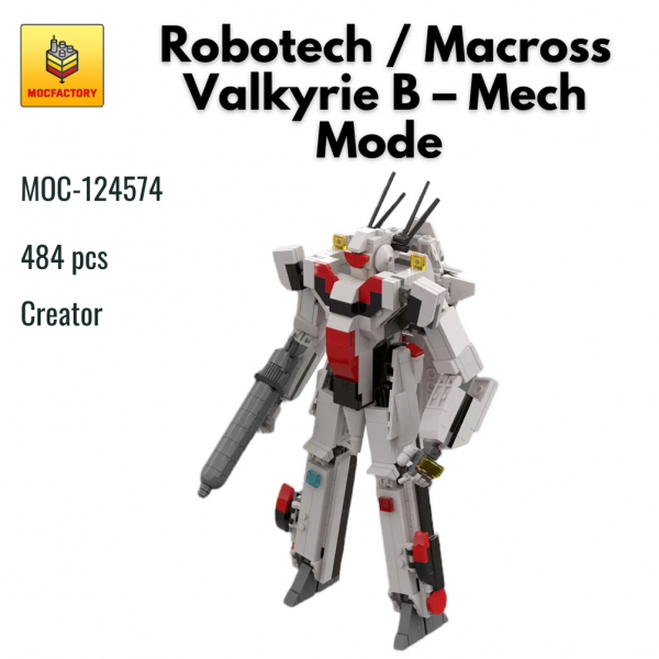 MOC 124574 Creator Robotech Macross Valkyrie B – Mech Mode MOC FACTORY - MOULD KING