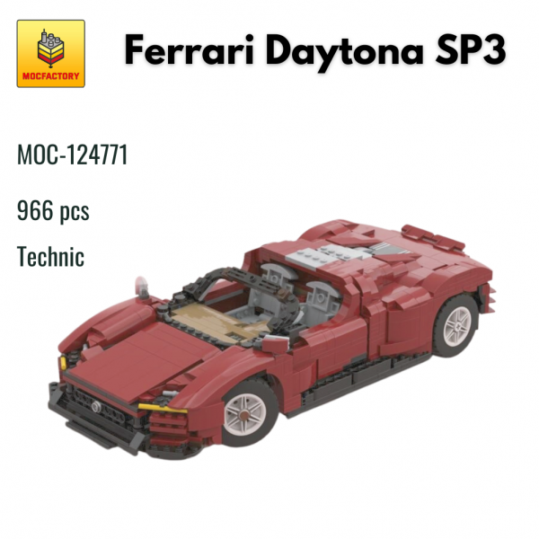 MOC 124771 Technic Ferrari Daytona SP3 MOC FACTORY - MOULD KING