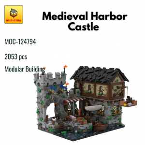MOC 124794 Modular Building Medieval Harbor Castle MOC FACTORY Copy - MOULD KING