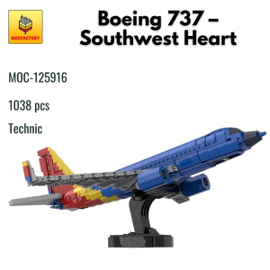 MOC 125916 Technic Boeing 737 – Southwest Heart MOC FACTORY - MOULD KING