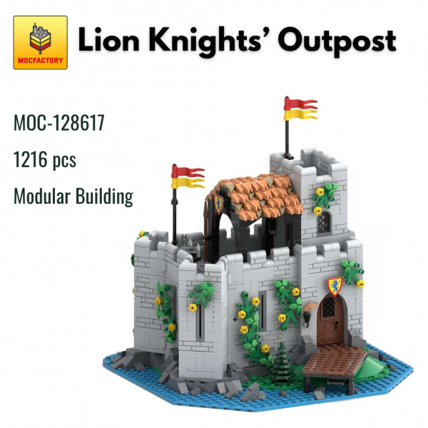 MOC 128617 Modular Building Lion Knights Outpost MOC FACTORY - MOULD KING