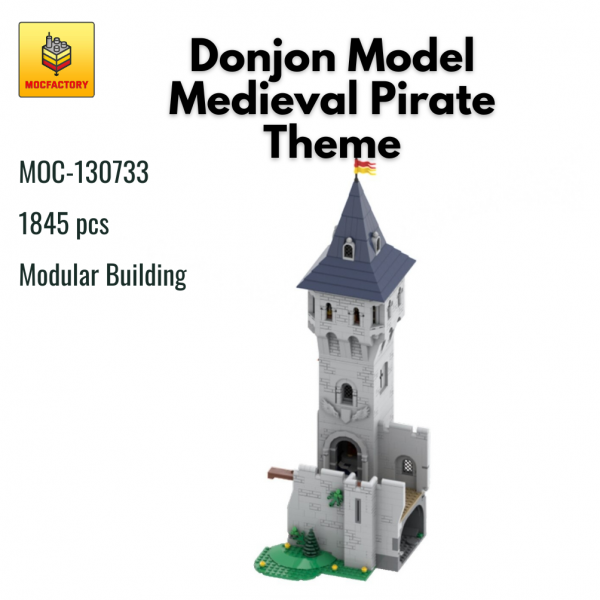 MOC 130733 Modular Building Donjon Model Medieval Pirate Theme MOC FACTOR - MOULD KING