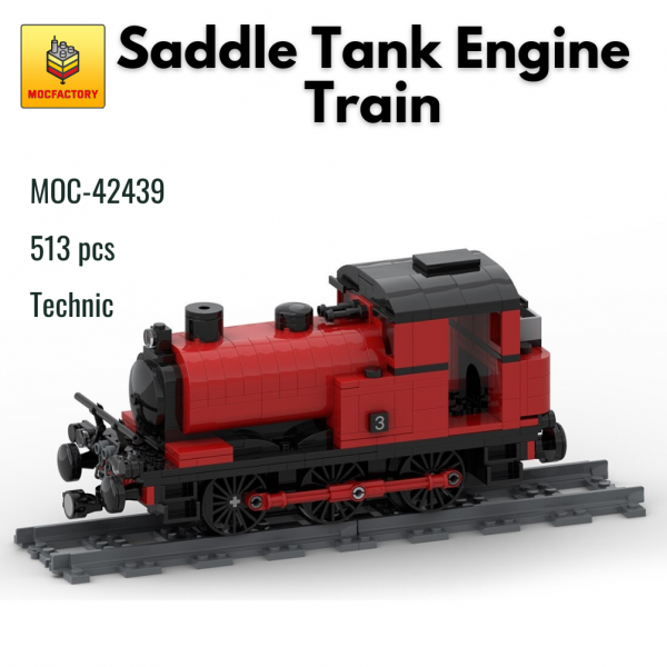 MOC 42439 Technic Saddle Tank Engine Train MOC FACTORY - MOULD KING