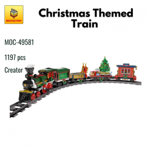MOC 49581 Creator Christmas Themed Train MOC FACTORY Copy - MOULD KING