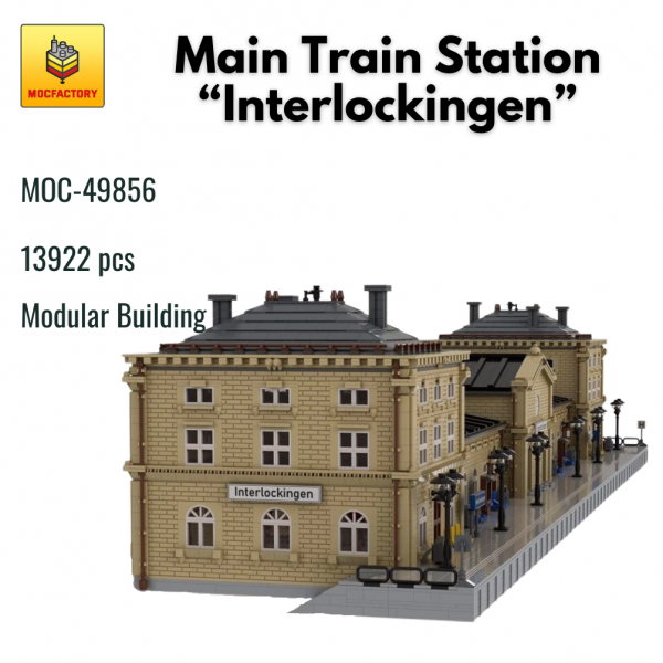 MOC 49856 Modular Building Main Train Station Interlockingen MOC FACTORY - MOULD KING