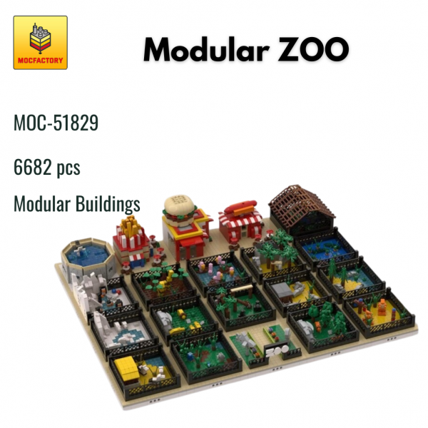 MOC 51829 Modular Buildings Modular ZOO MOC FACTORY - MOULD KING