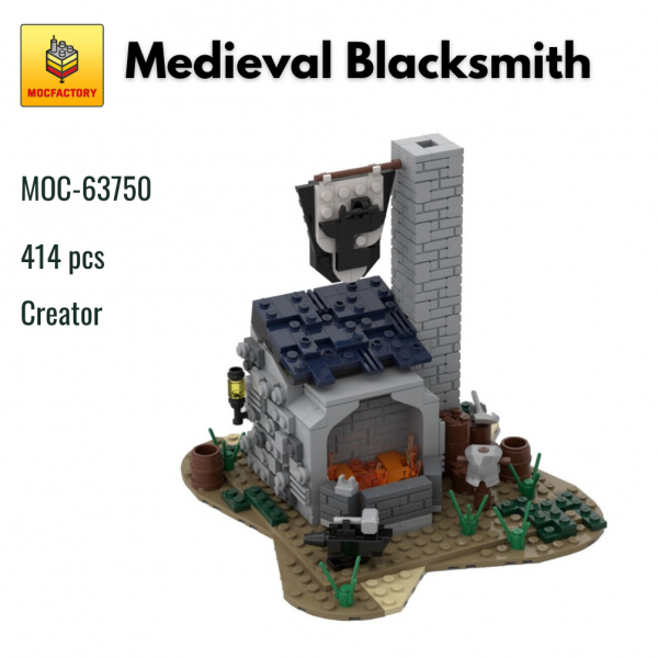 MOC 63750 Creator Medieval Blacksmith MOC FACTORY - MOULD KING